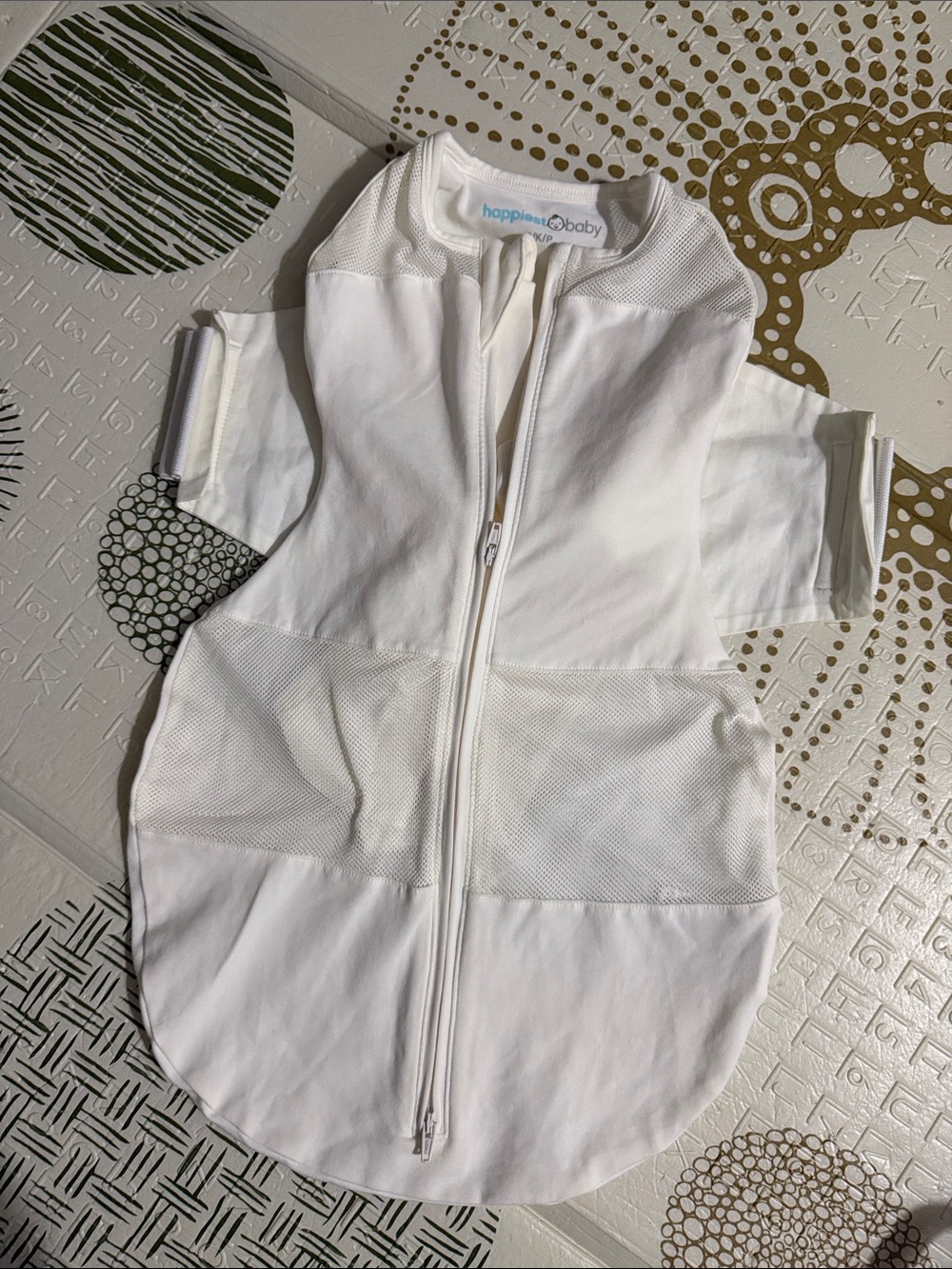 happiestbaby White Infant Sleep snoo Sack Swaddle - Zip Front